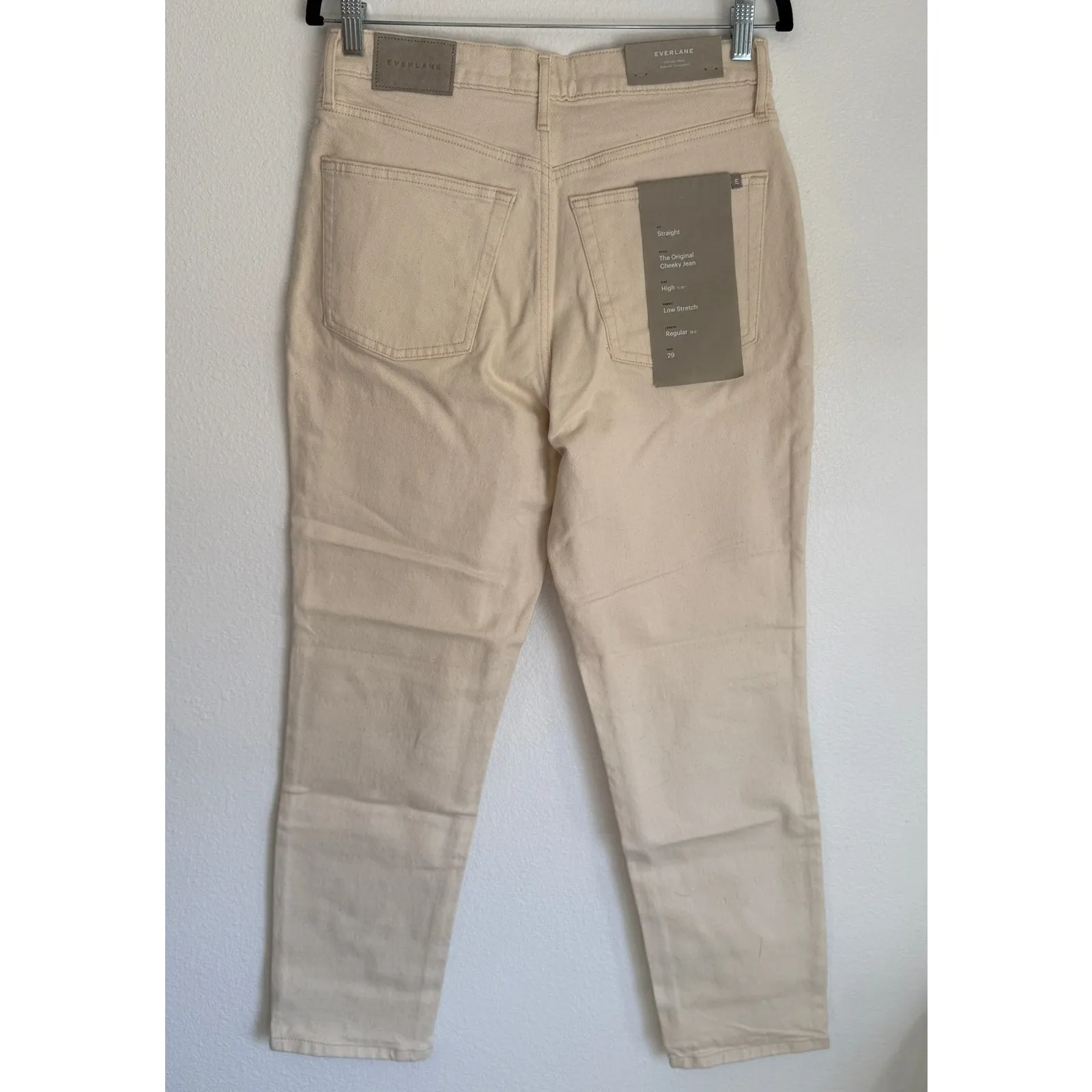 NWT Everlane Sz 29 The Original Cheeky Straight Jean in Ecru High Rise - Image 4