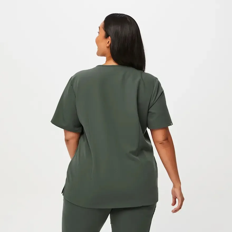 FIGS Catarina One Pocket V-Neck Scrub Top Moss Green PO 3075 Sz XXL - Image 2