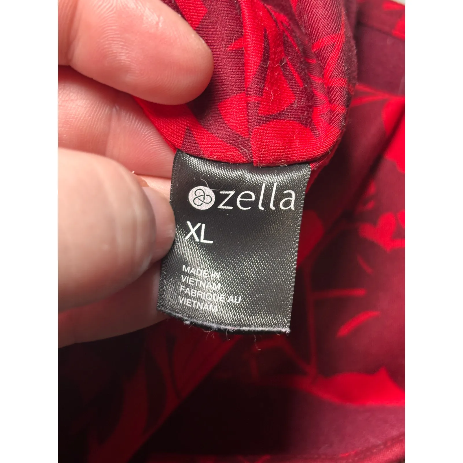 Zella Longline Sports Bra Top size XL Red Athleisure Athletic Workout Running - Image 4