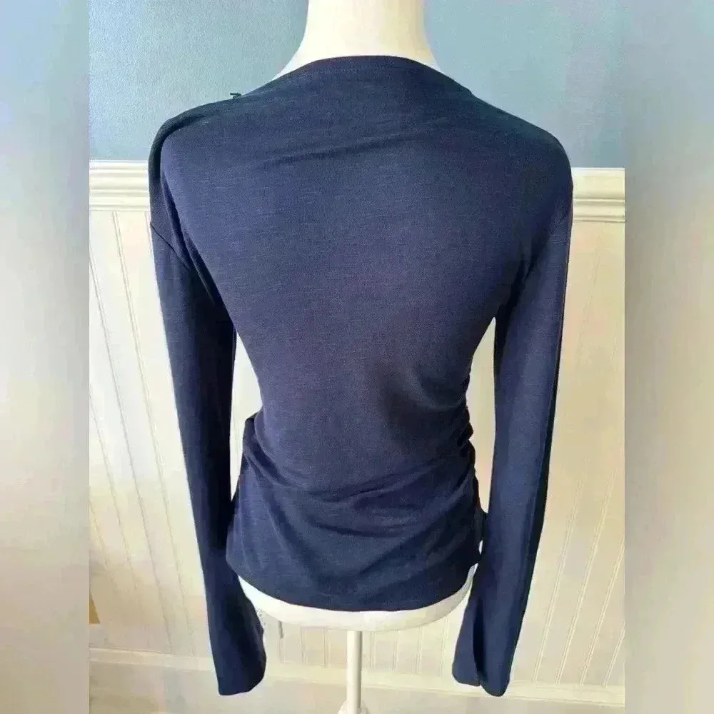 NWT Chaser Love Yin Yang Ling Sleeve Ruched Side Pullover Tshirt ~ Small - Image 5