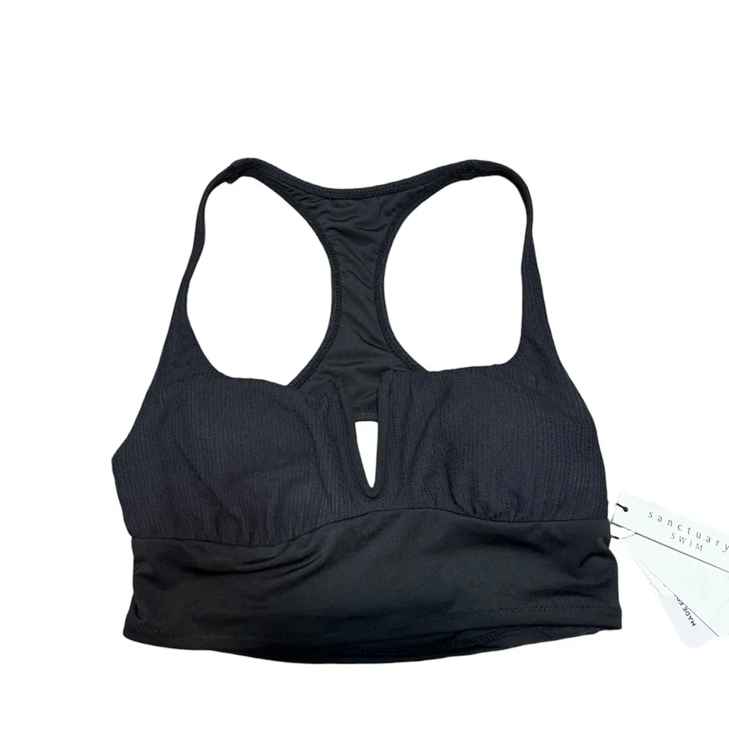 Sanctuary V-Neck Racerback Bikini Top Black NWT Anthropologie M - Image 5