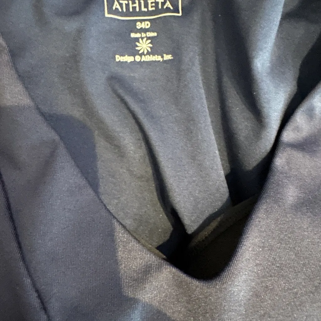 Athleta‎ Women Size 34D Empire Black V-Neck Bra Cup Support Tank Top Wear 736639 - Image 7