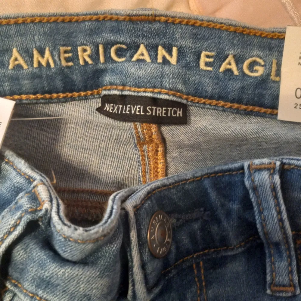 AE American Eagle 0 26 Jegging Next Level Stretch Distressed Jeans New - Image 8