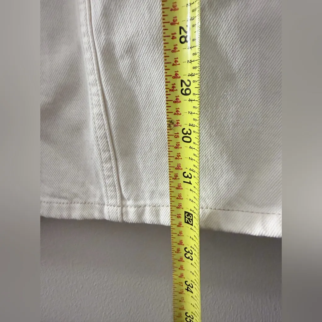 Abercrombie & fitch white Denim Shift Mini Dress new L PETITE NEW - Image 8