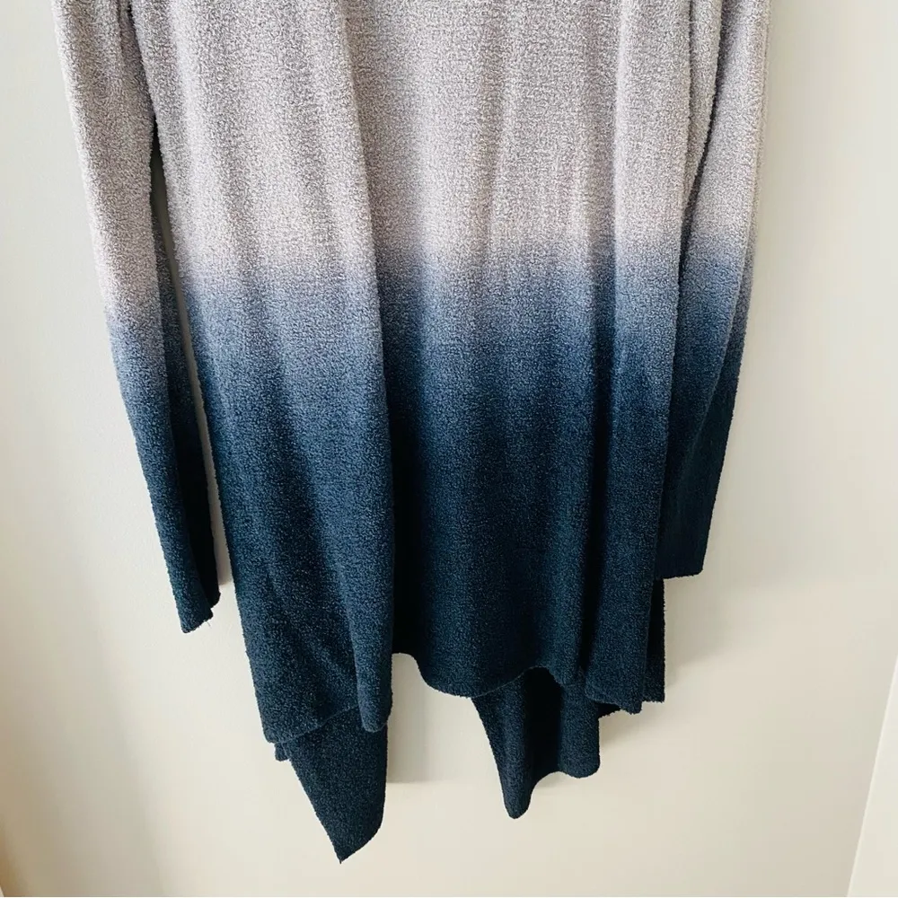 Barefoot Dreams Bamboo Chic Lite Ombre Open Front Cardigan Gray/Blue Sz … - Image 6