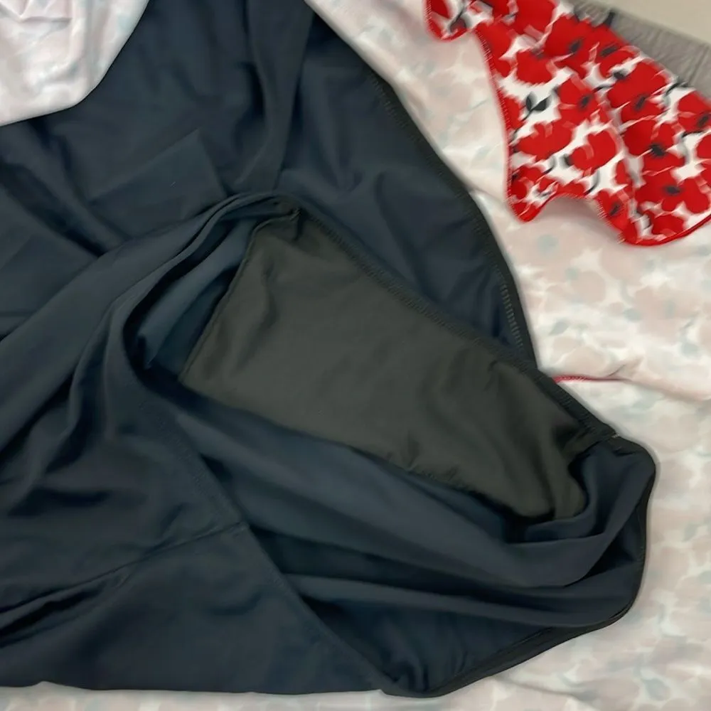 Perona Swimsuit swim dress re/white/black size 26W Red - Image 11