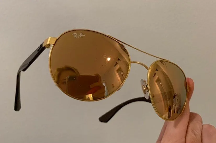 Ray-Bans Aviators rose gold - Image 5