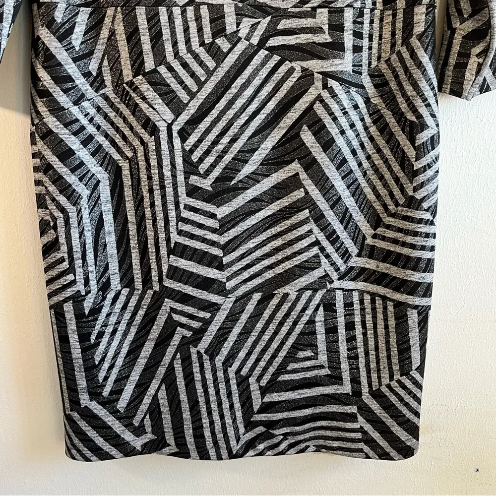Frank Lyman Design Dress Black & Grey Metallic Knit 3/4 Sleeves Dress Sz 18 NWT - Image 9