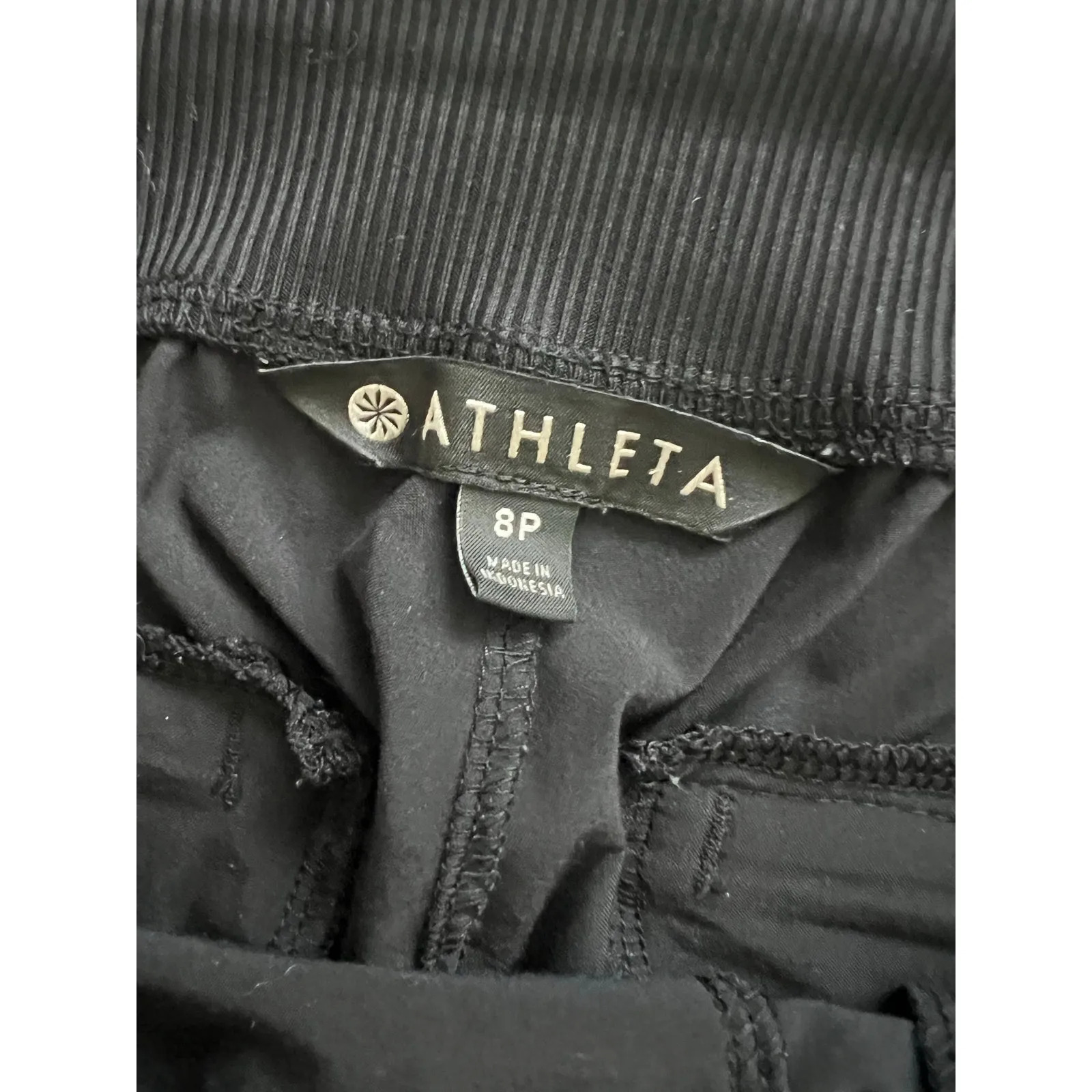 Athleta Brooklyn Mid Rise Ankle Pant Athletic Yoga Travel Work Black 8P Tailored - Image 2