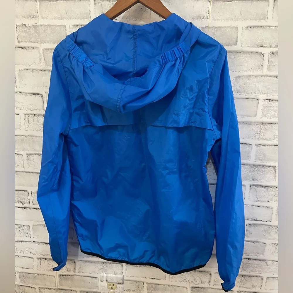 Women’s City Streets royal blue windbreaker rain coat with hood Small - Image 2