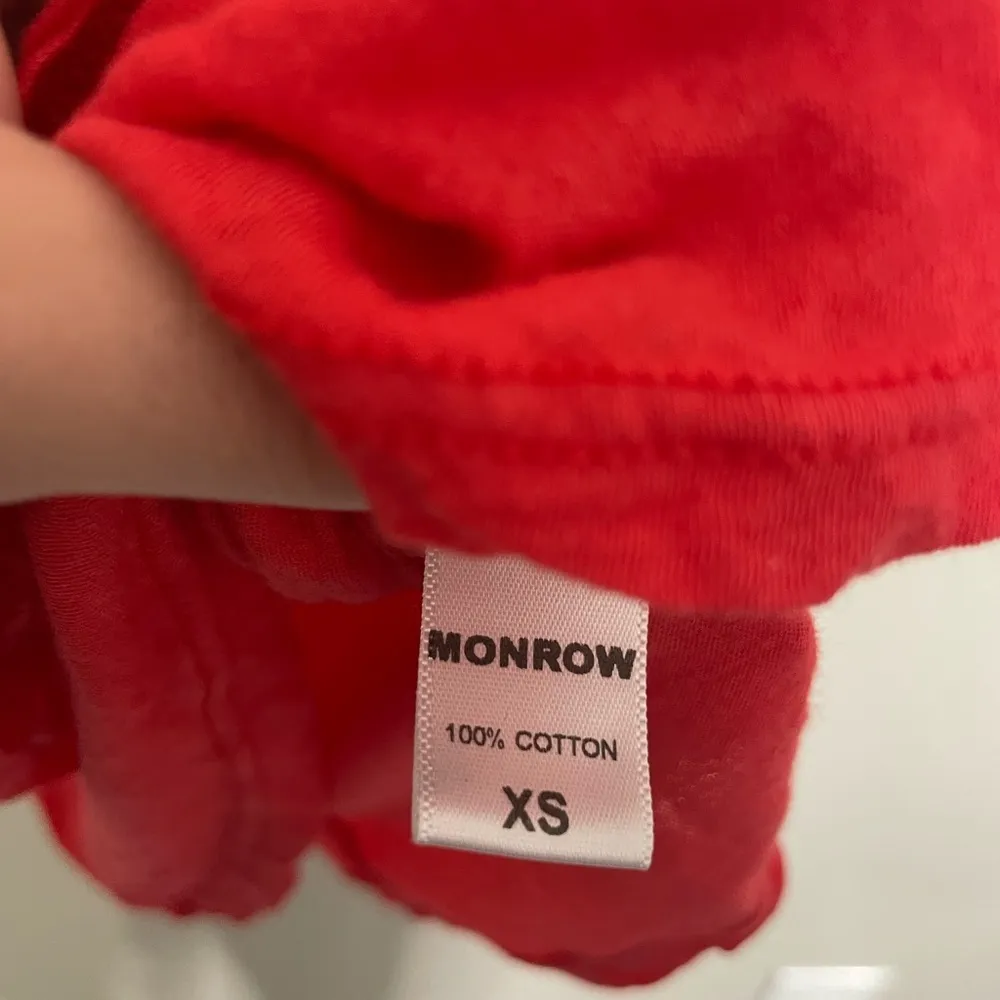 Monrow Red Orange T Shirt XS - Image 4