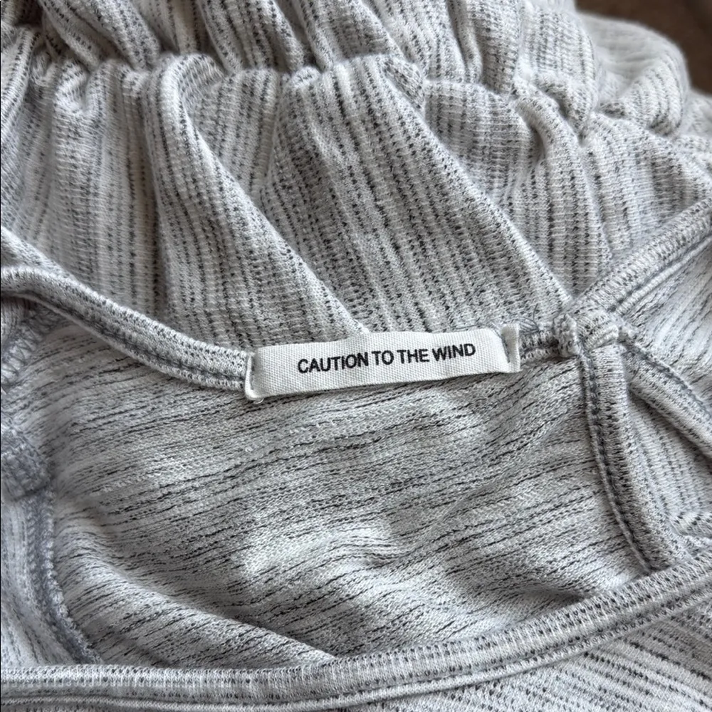 Caution To The Wind Gray Knit Jumpsuit with Fitted Silhouette - Image 12