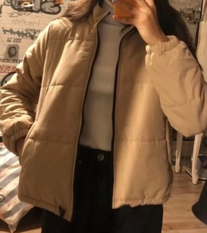 Princess Polly Beige Puffer Jacket - Image 2