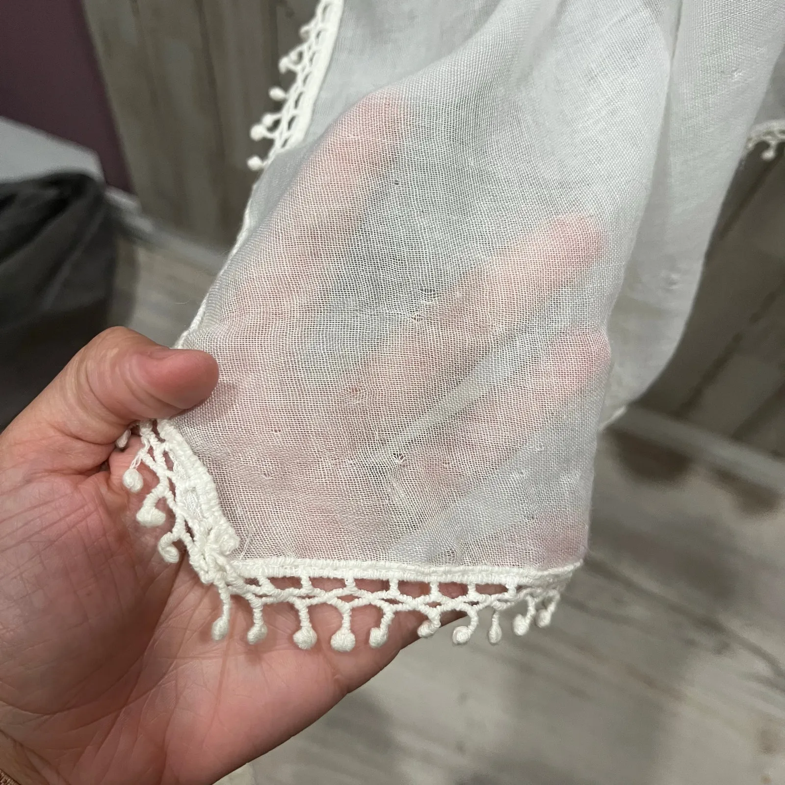 Sonoma White Sheer Lightweight Lace Boho Kimono Bridal Honeymoon Girly One Size - Image 7