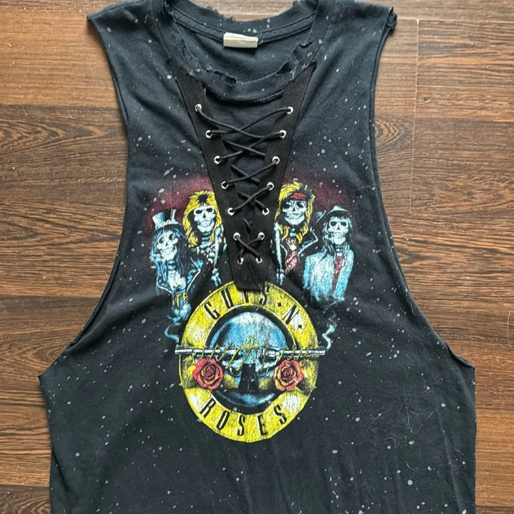 Guns N Roses Customized Vintage Skeletons and Bullets Tank XS - Image 2