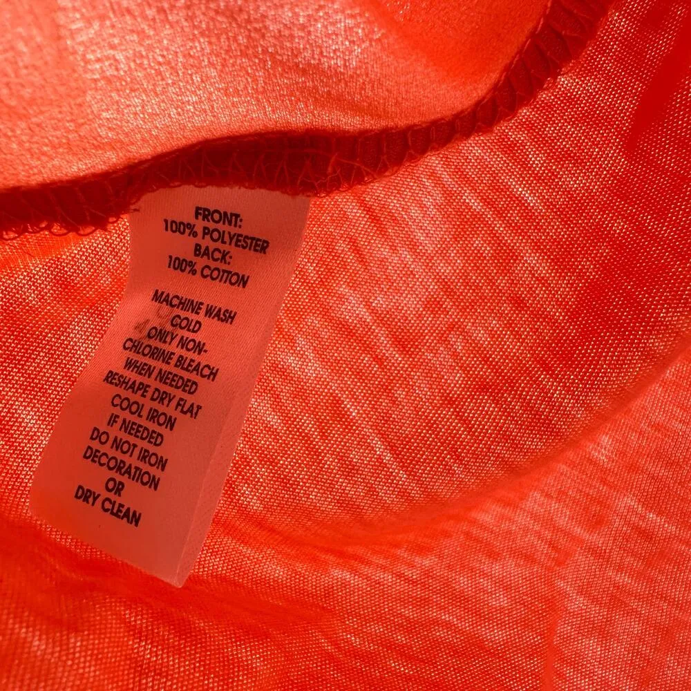 Loft Outlet Size Small Tank Coral Pink Ruffled Sleeveless Blouse Workwear Casual - Image 4