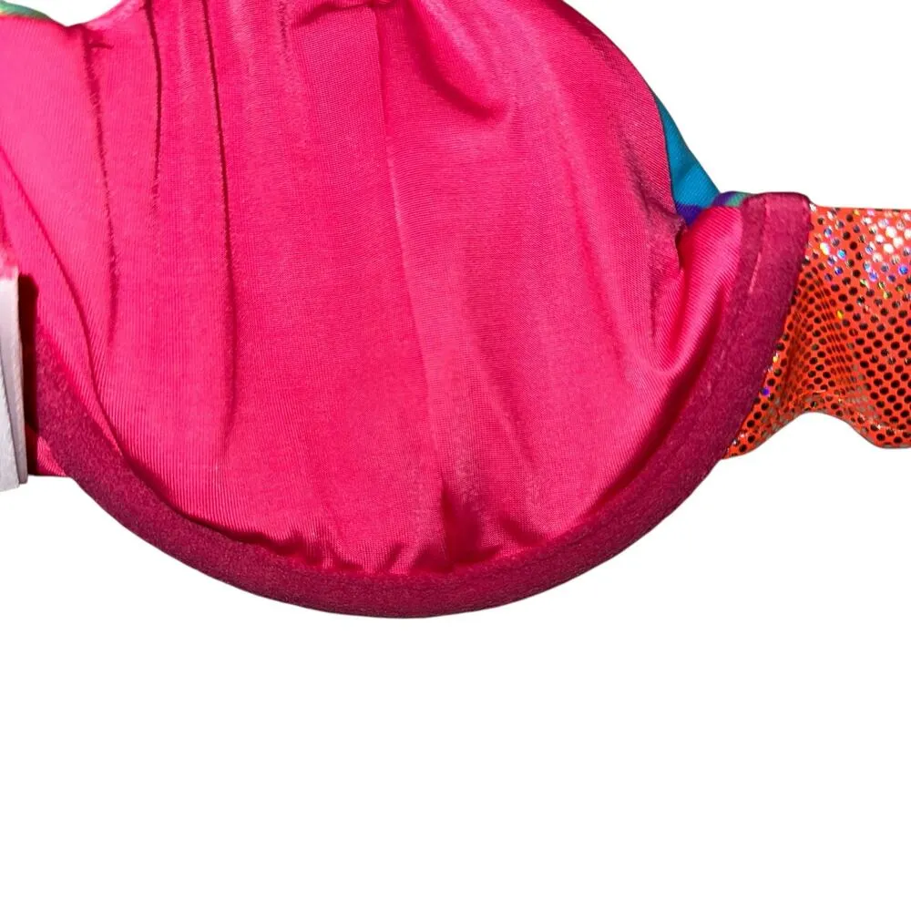 NWT Revive by Dippin Daisy’s Legacy Vibrant Bikini Top Pink Size M - Image 4