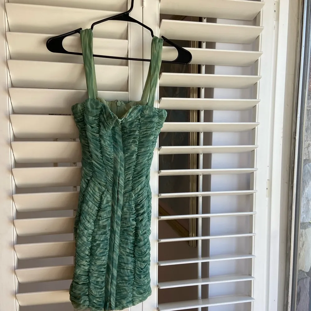 House of CB Green Cate Corset Dress - Image 3