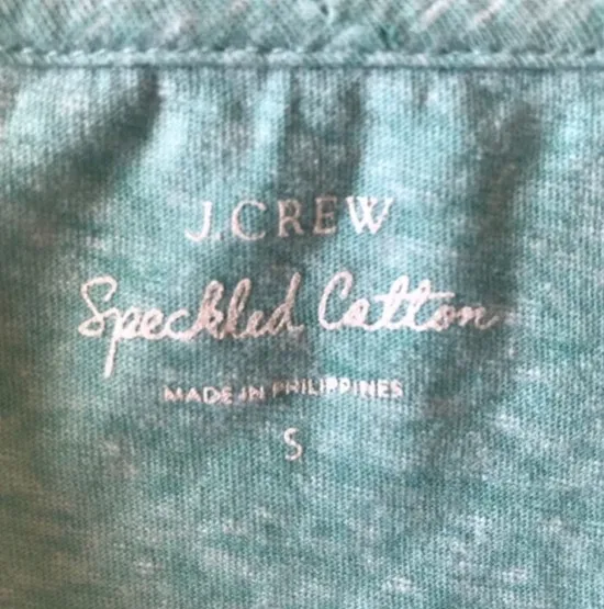 J. Crew Speckled Cotton V-Neck - Image 6