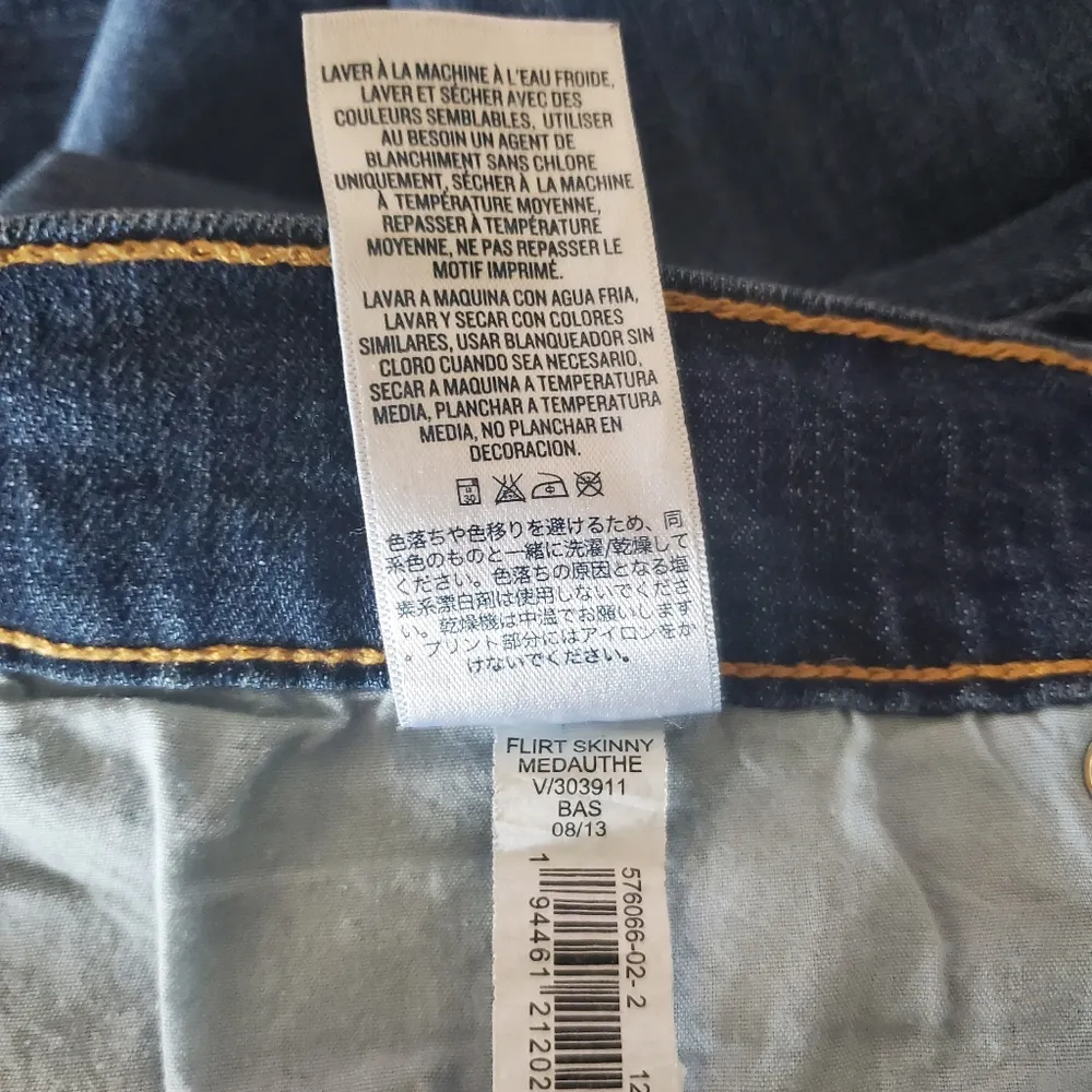 flirt sz 12 skinny medium dark wash denim jeans - Image 6