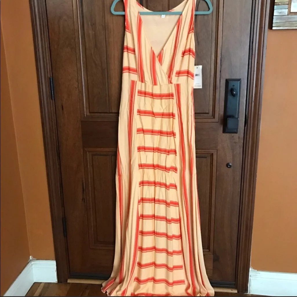 Ella Moss NWT‎ Anabel Stripe Surplice Maxi Dress - Image 6