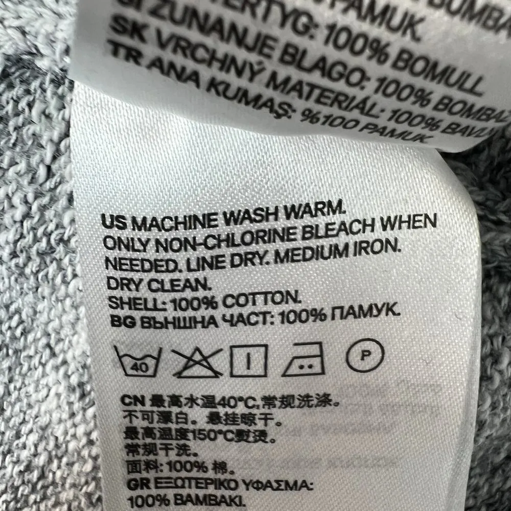 H&M Space Dye Womens Academia Neutral Workwear Casual Cotton Sweater Size Medium - Image 10