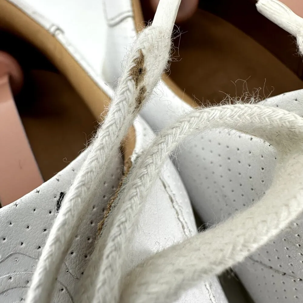 Greats Brooklyn The Royale Perforated Sneaker Leather Low Top Lace Up White 9 - Image 8