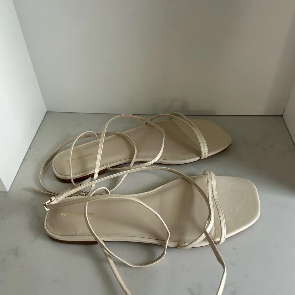 Reformation Magalie Ankle Tie Ballet Flat - Image 2