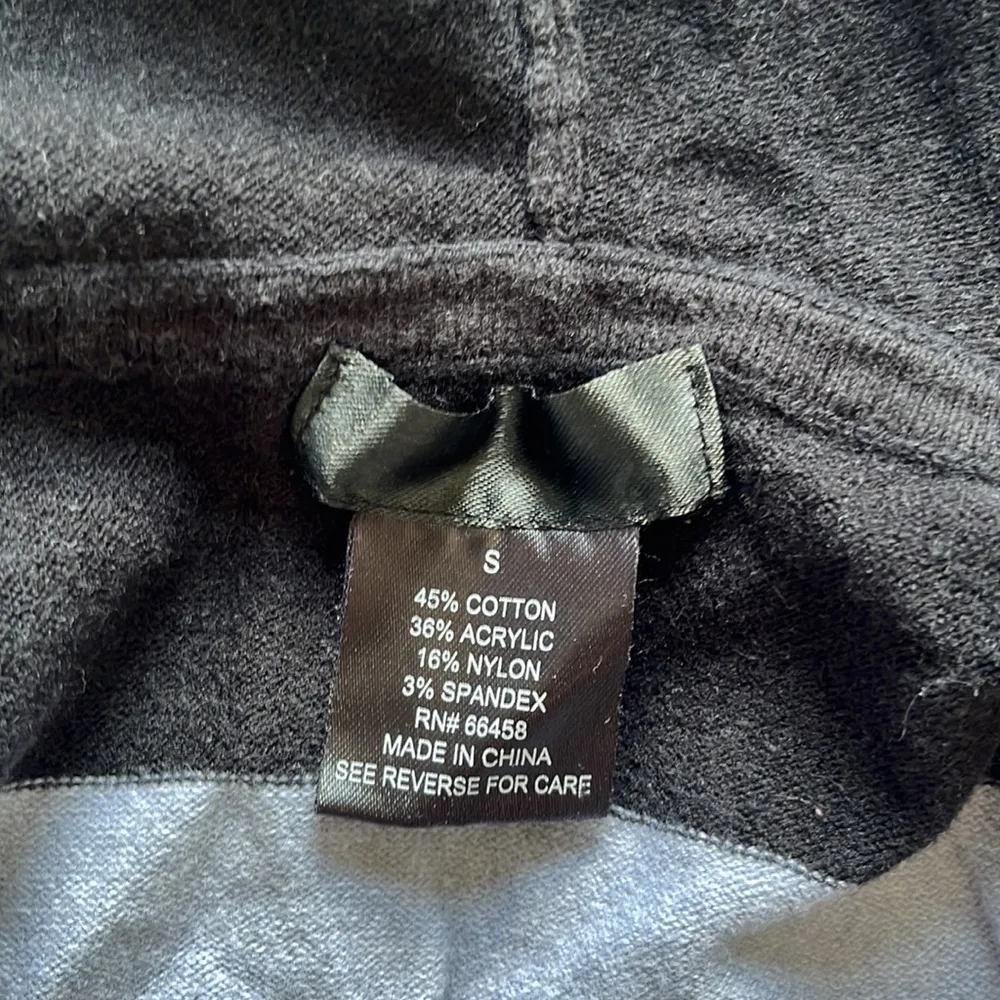 Striped hooded cardigan Black - Image 5