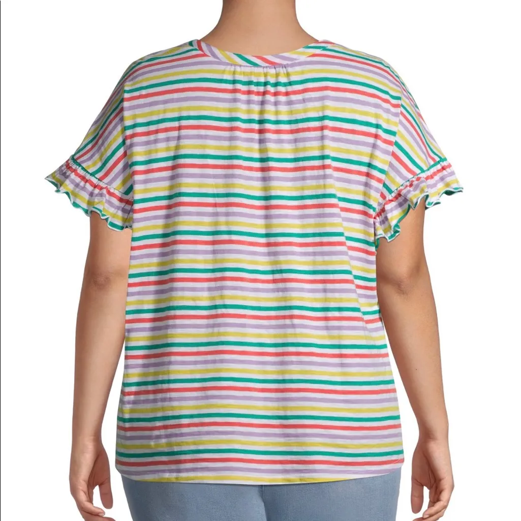 NWT - Striped Short Sleeve Top. - Image 5