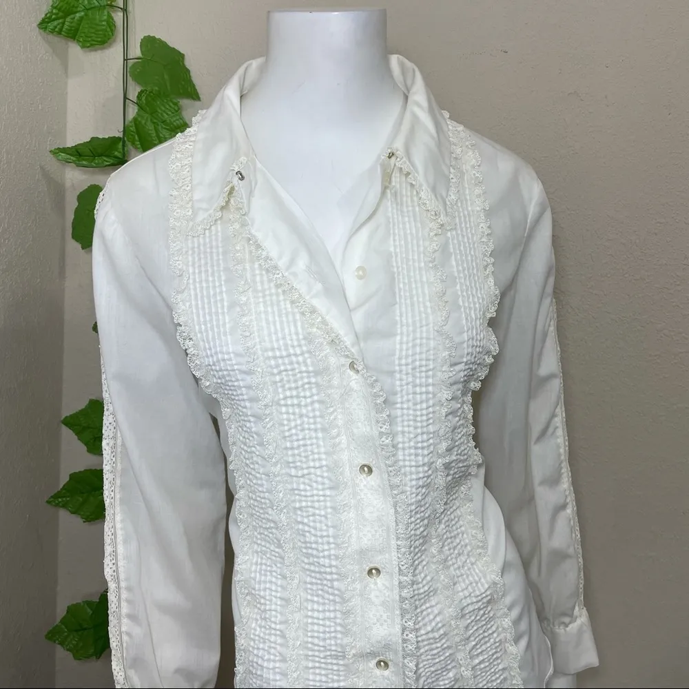 Donnkenny Vintage 90’s Button Down Blouse Size XL - Image 2