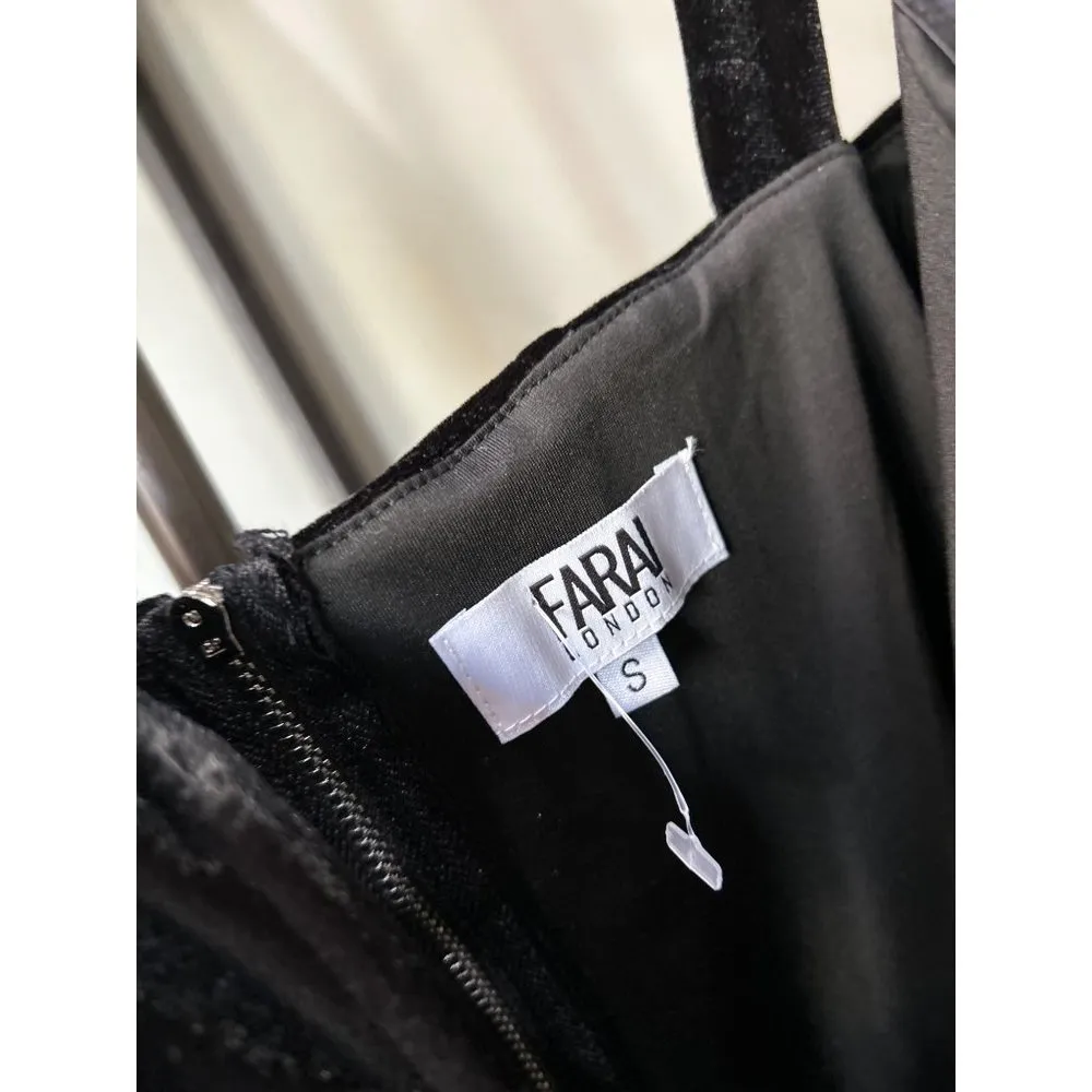 Farai London Edena Velvet Cutout Corset Skirt SET Turquenite Womens Size XS - Image 11