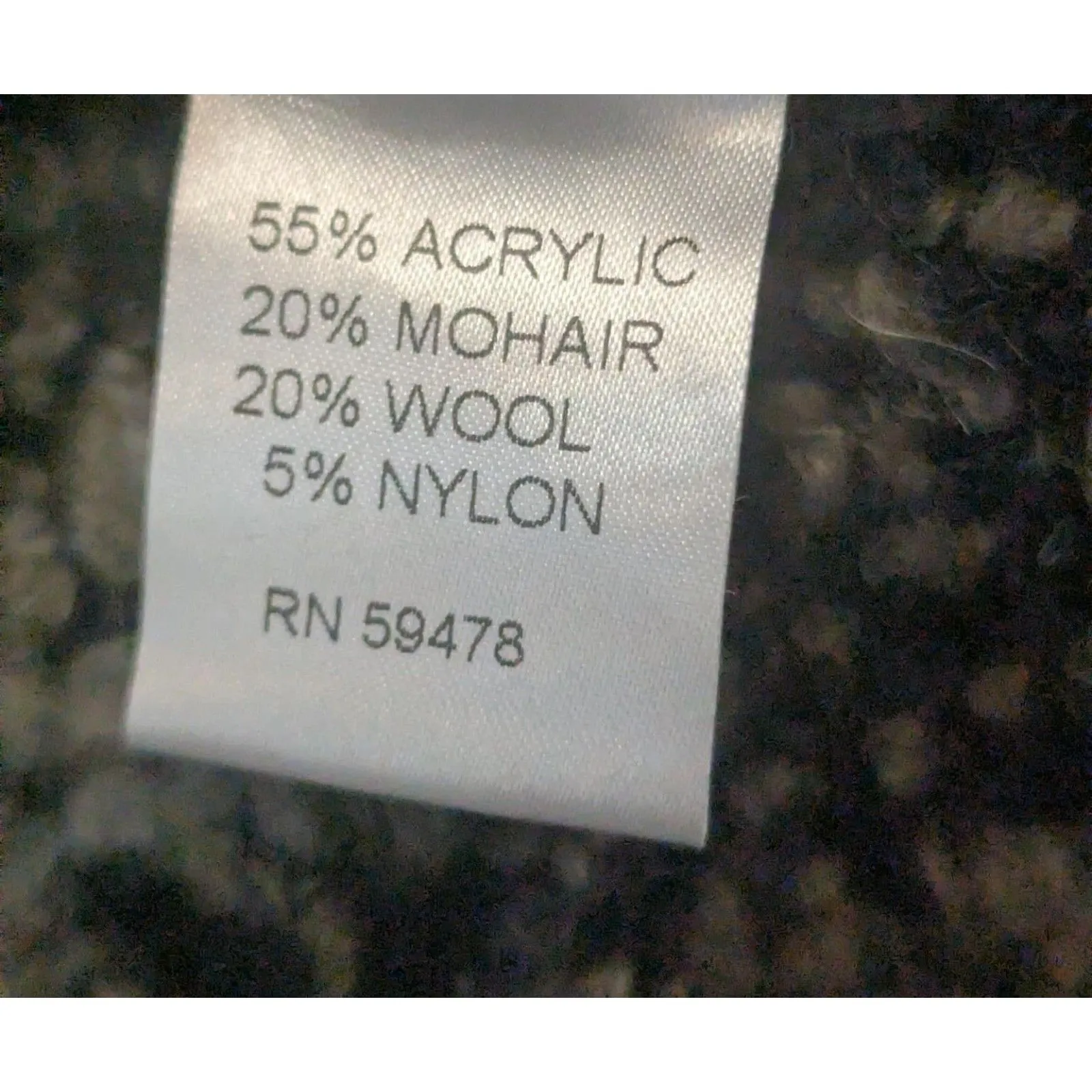 COCOGIO Italy Grey Bouclé Mohair Wool Blend Longline Open Vest Large Brown - Image 5