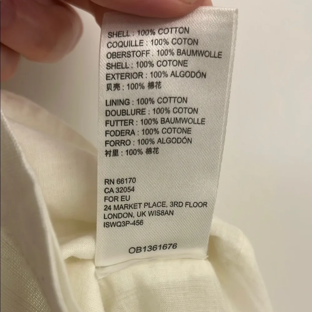 Urban Outfitters White Puff Sleeve Button-Down Dress - Image 7