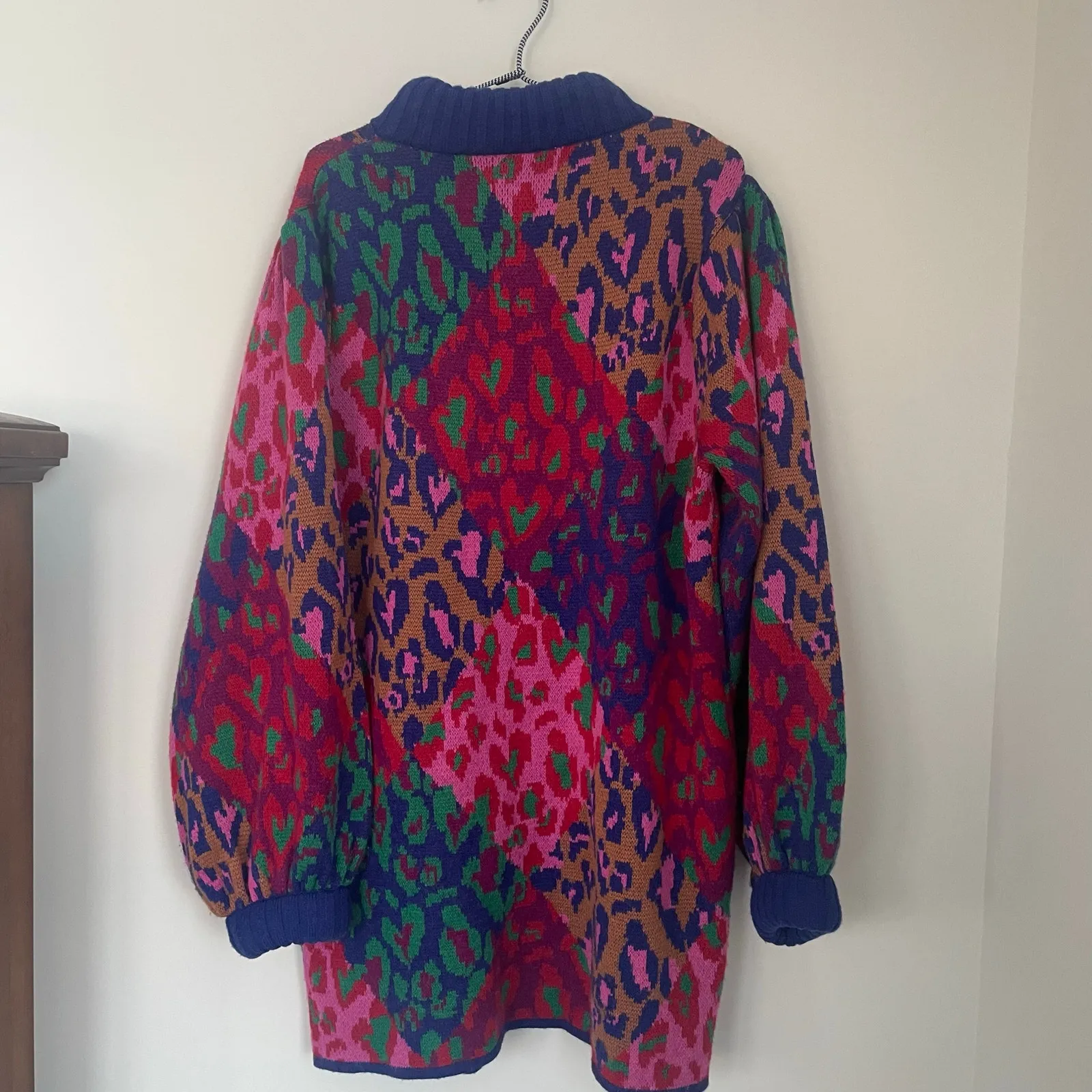 FARM Rio Mixed Leopard Pop Sweater Dress Size Large - Image 3