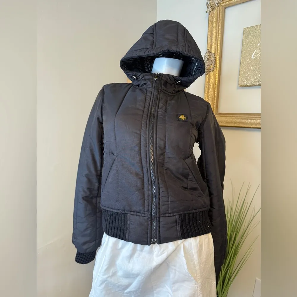 SIXTY SPA MISS SIXTY REFRIGIWEAR MADE IN ITALY BOMBER Small VINTAGE Y2K Black - Image 5