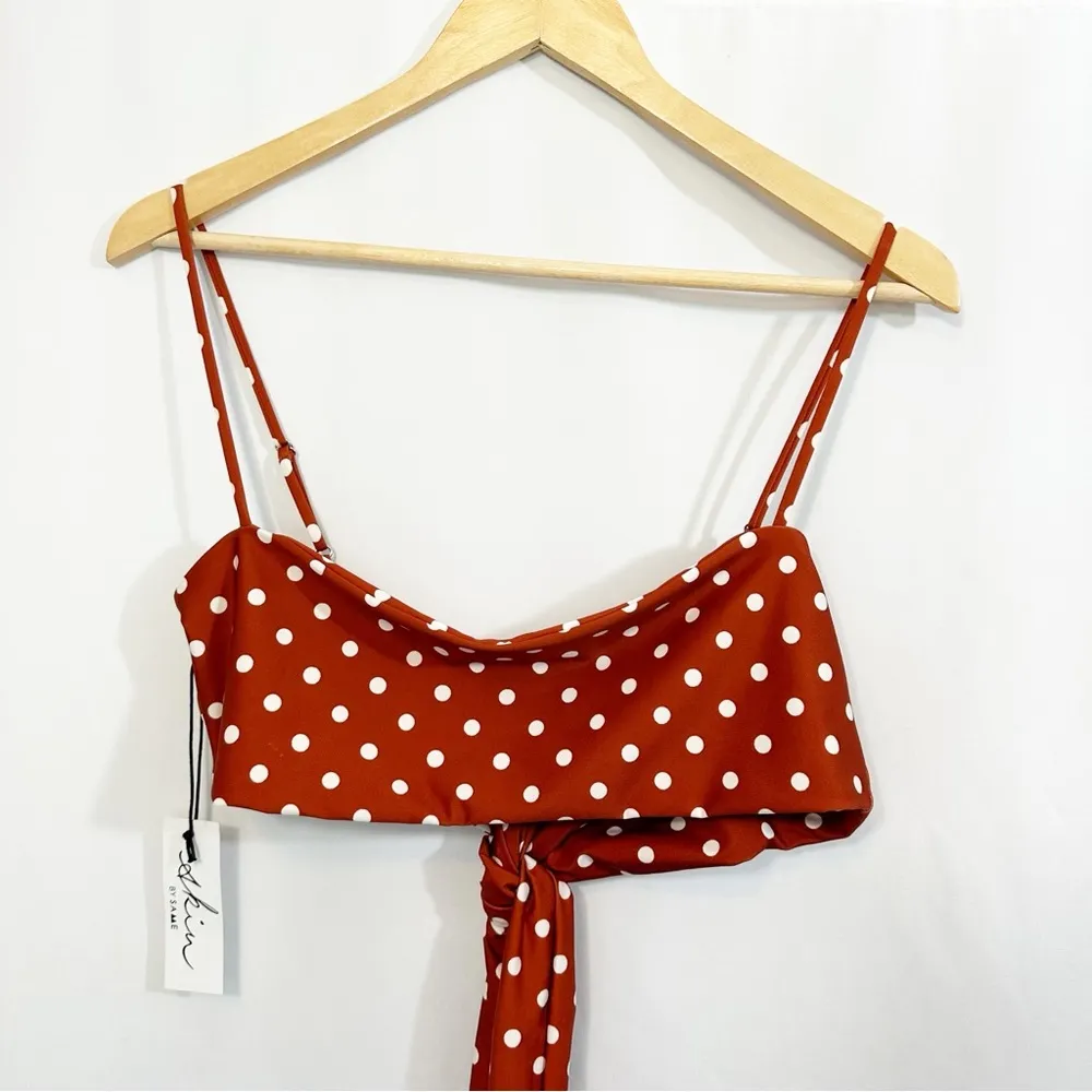 NWT Skin by Same Brick White Polka Dot Bikini Set Size XXL - Image 3
