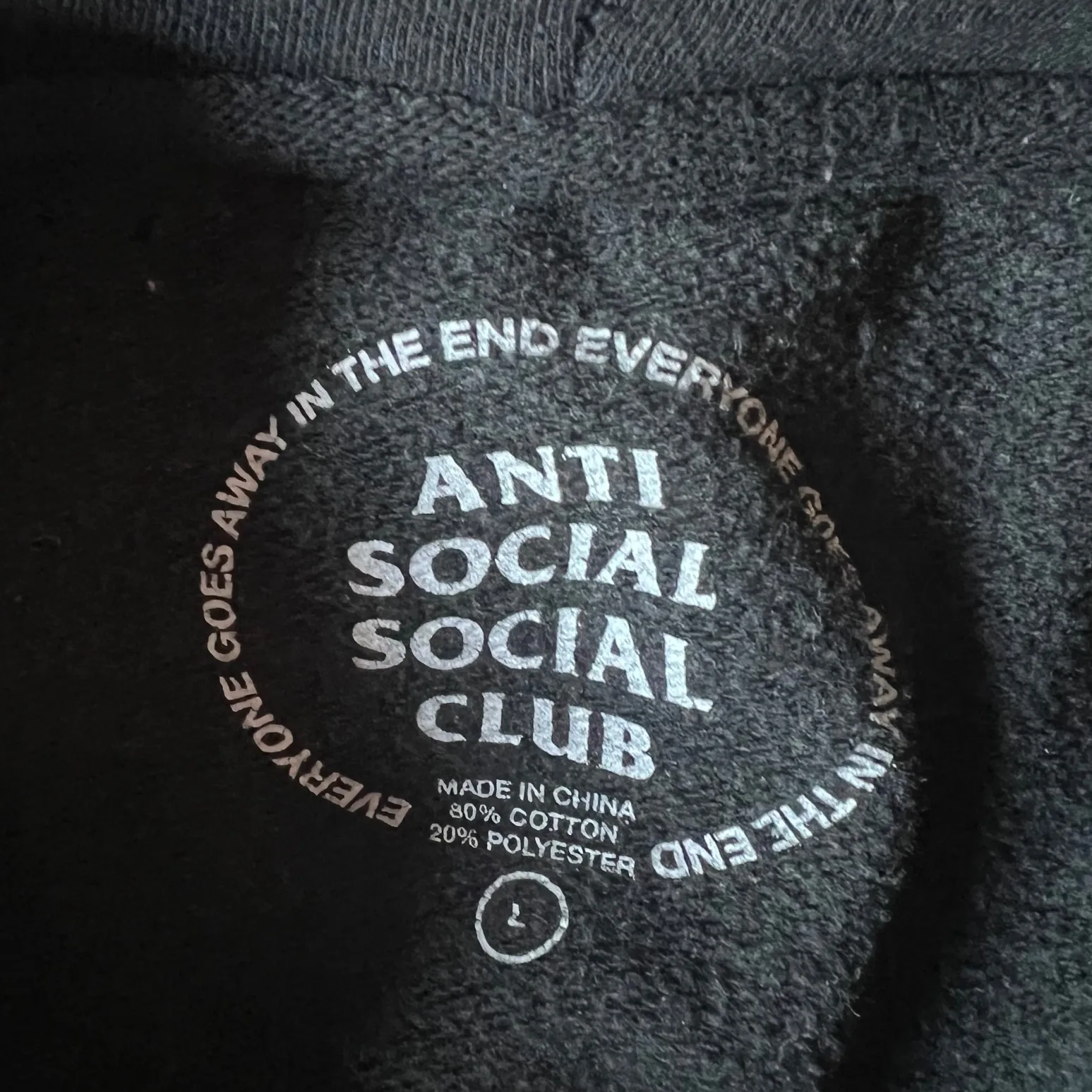 Anti‎ Social Social Club Black Lupine Hoodie Size L EUC Size L - Image 4