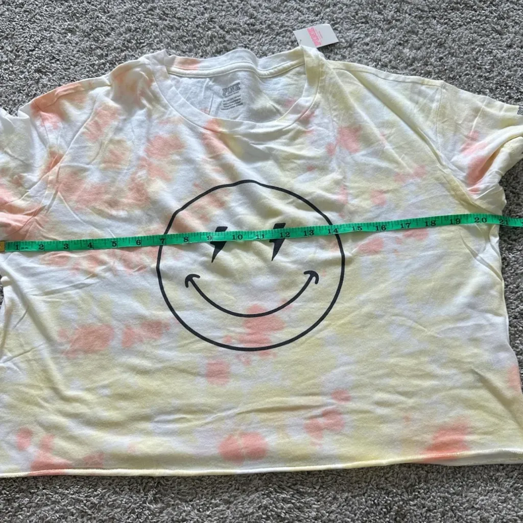 PINK Victoria’s Secret Tie-Dye Smiley Face Top - Image 4