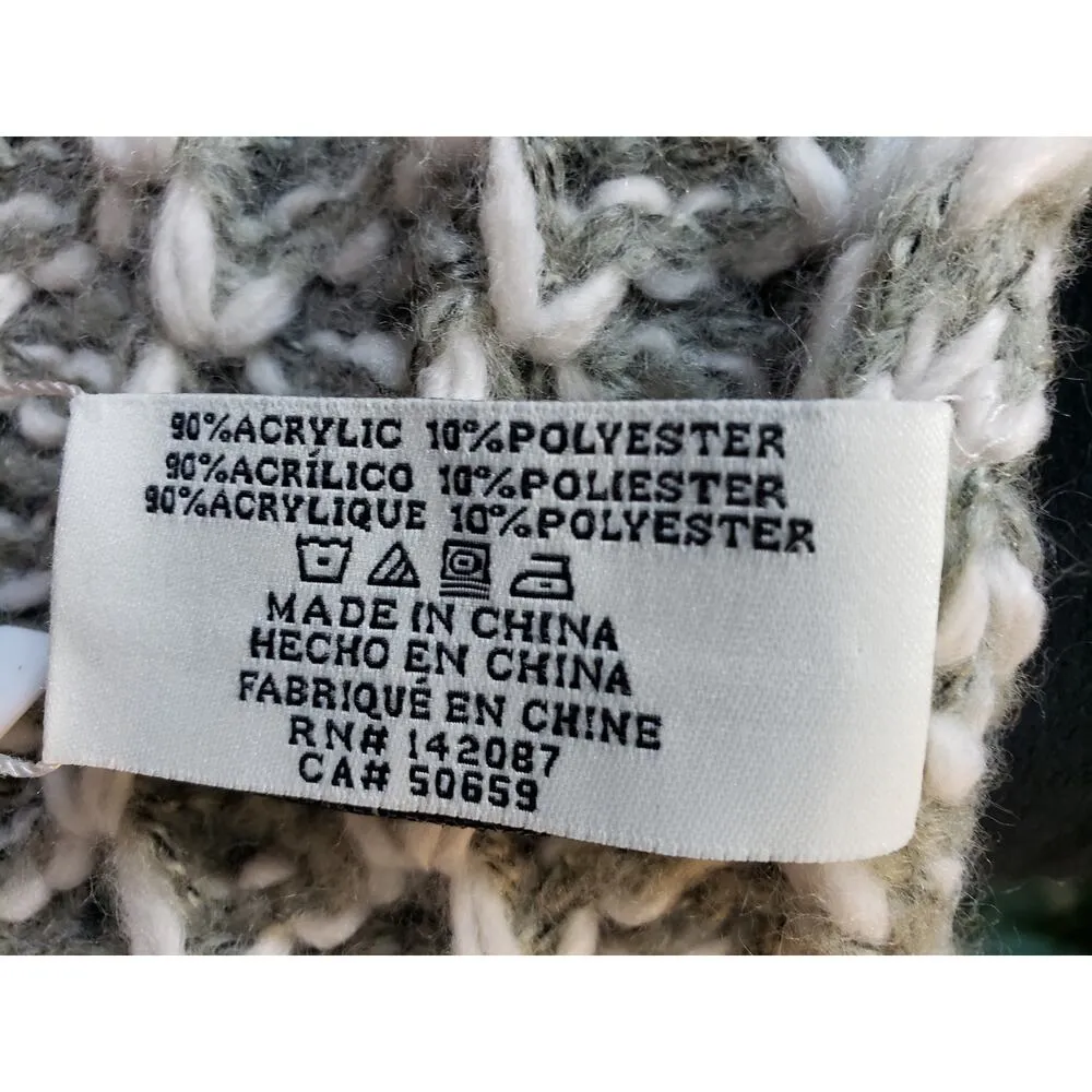 Simply Noelle Poncho Cardigan Womens Gray Knit Two Button Front Asymmetrical - Image 7