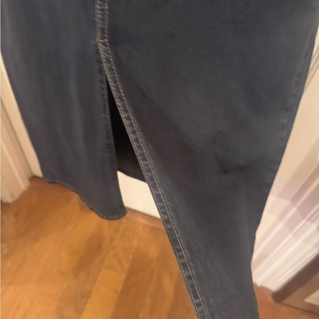 Dark grey Denim Overall dress - Image 6