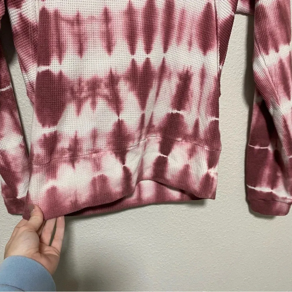 Anthropologie Pilcro Tie Dye Waffle Knit Cowl Neck Sweater - Image 11