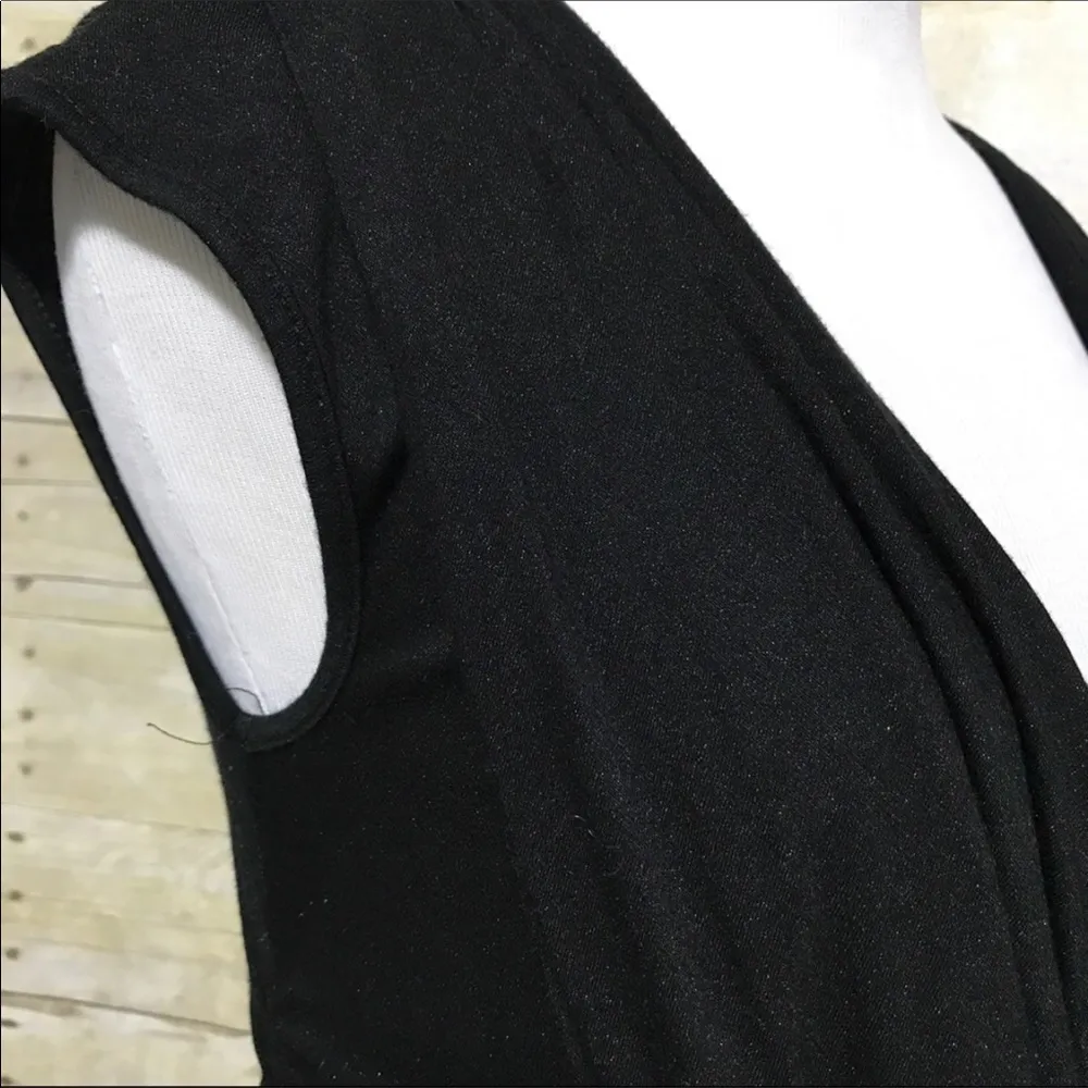 Green Envelope draped neck sparkly cap sleeve top size L Black Size L - Image 4