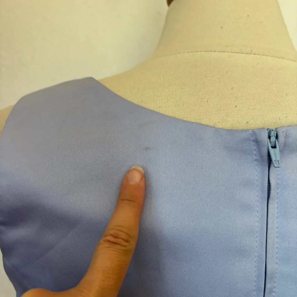 Vintage Purple Satin Sleeveless Mini Cocktail Dress Size 8 - Image 9