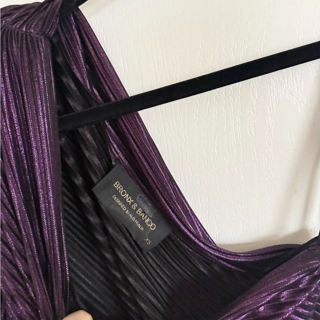 Bronx & Banco Florence One-Shoulder Purple Evening Gown - Image 7