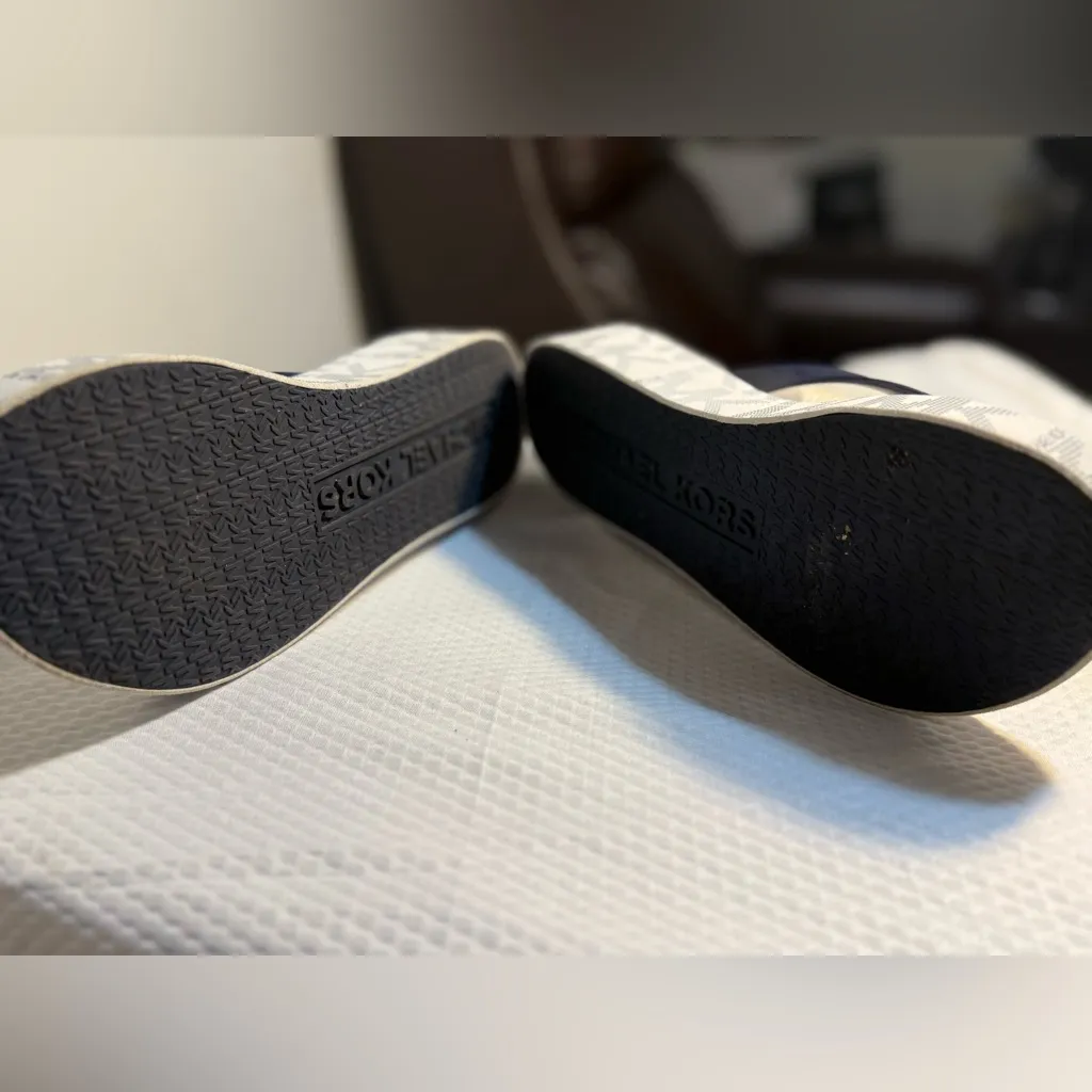 Michael Kors Navy and Gold Sandals - Image 4