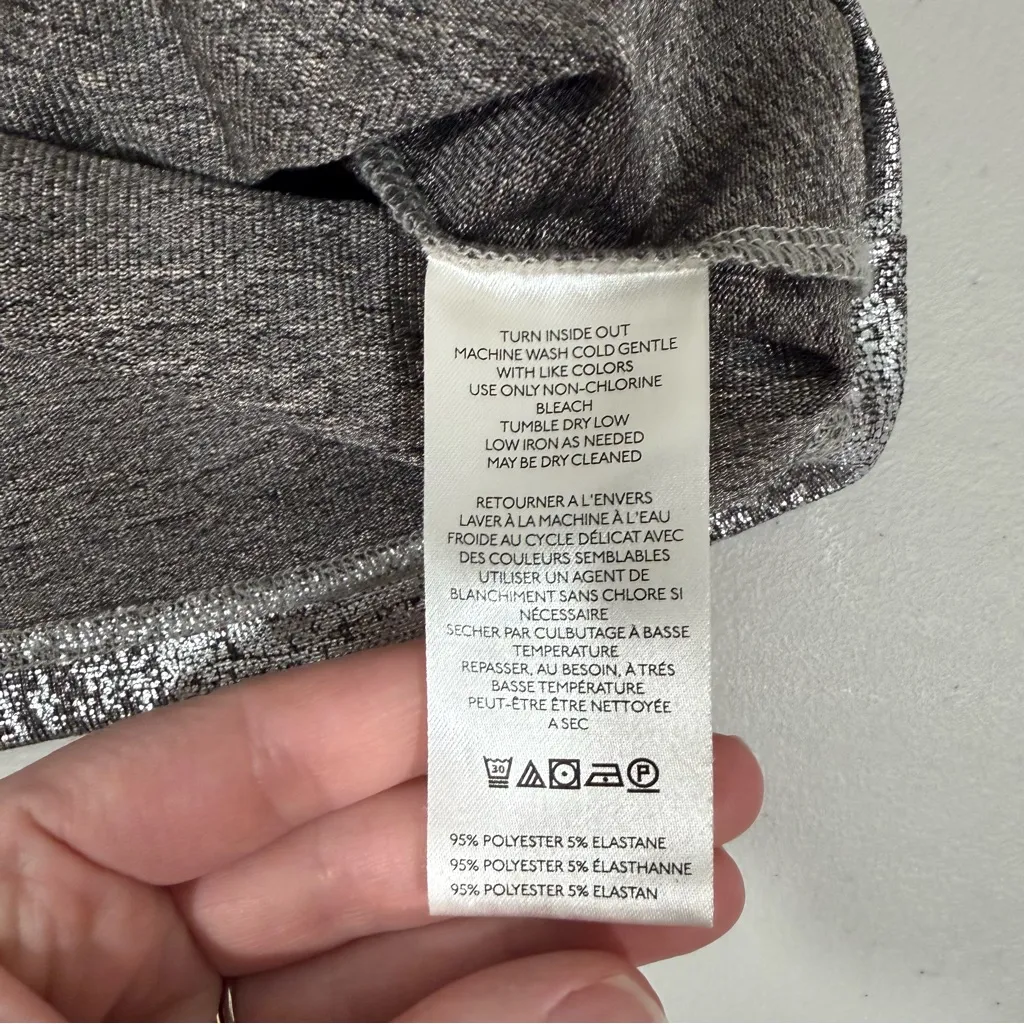 Pilcro Shimmering Silver Women's Top Size Large EUC - Image 8