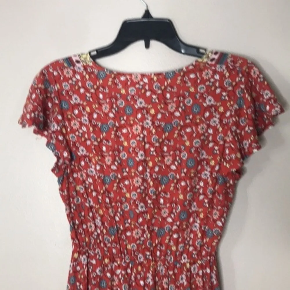 Bebop ditsy floral bohemian prairie maxi dress with matching hair scrunchie - Image 8