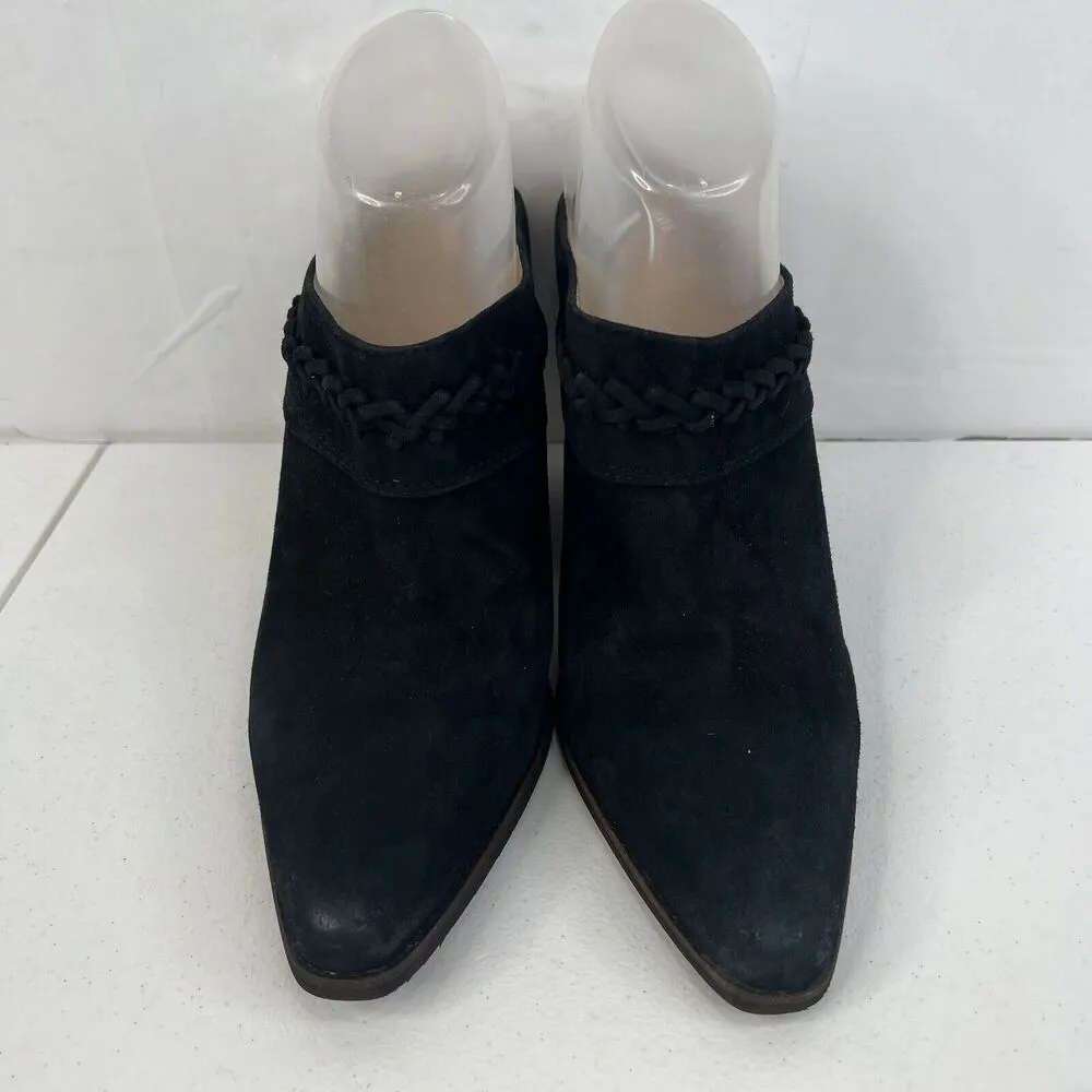 Sam Edelman Size 10 Alison Western Mule in Black Suede Evereve Stacked Heel - Image 6