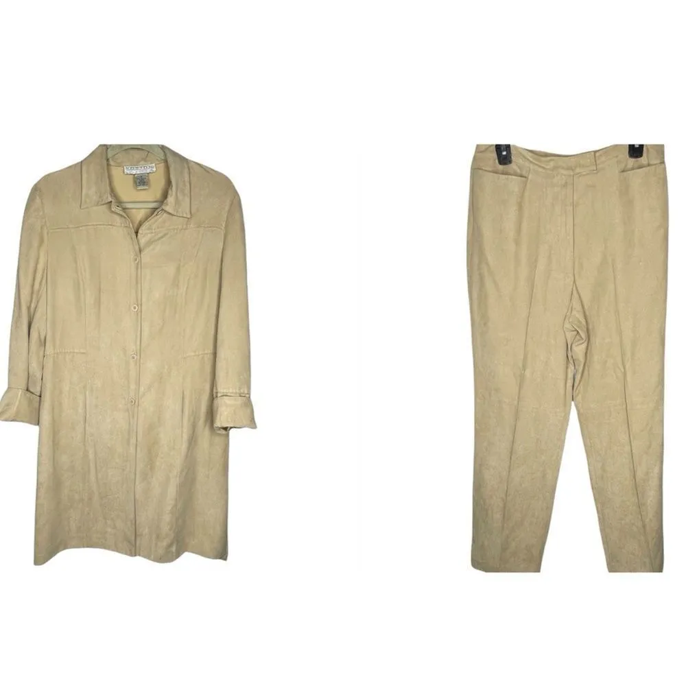 Vintage Norton Studio Pantsuit‎ Tan Size 8 - Image 2